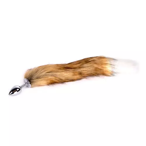 Plug Fuchsschwanz Fox 6 x 2,7 cm Beige-Weiß – 3/11