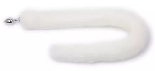 Butt Plug mit Fell-Schwanz 7 x 3.4 cm Weiß – 1/8