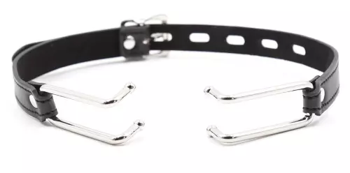 Hook-Knebel Kunstleder Schwarz – 1/5