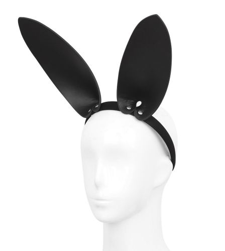 Bunny Ears Black Faux Leather