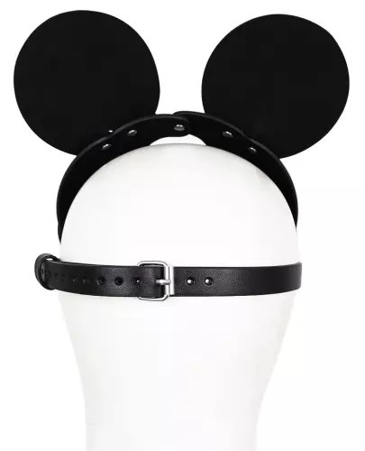 Maske mit Mausgesicht Schwarz – 2/5