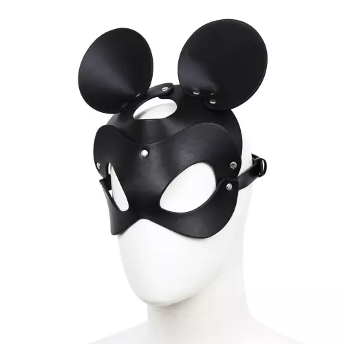 Maske mit Mausgesicht Schwarz – 5/5