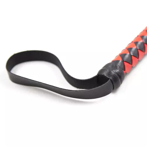 Lange Peitsche Whip Duo 190cm Schwarz und Rot – 5/12