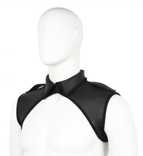 Shoulders Collar Faux Neoprene Harness