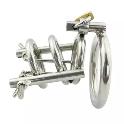 Chastity Cage with Urethral Spreader - 3cm Diameter – 4/6