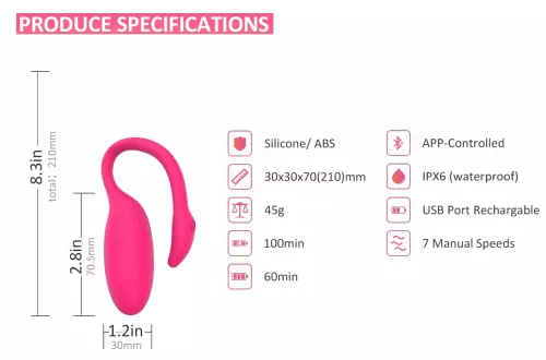 Vibrationsei Flamingo mit Fernbedienung 7.2 x 3 cm – 13/17
