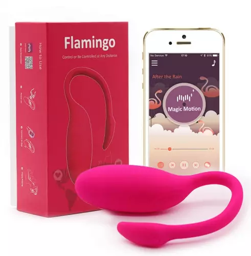 Vibrationsei Flamingo mit Fernbedienung 7.2 x 3 cm – 14/17