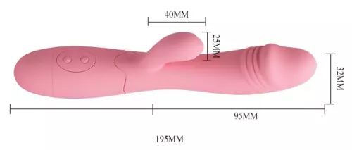 Vibrator Rabbit Snappy 9,5 x 3,2 cm Pastellrosa – 5/8