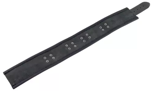 Lederhalsband 3 D-Ringe Schwarz – 6/8