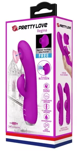 Rabbit mit Saugfunktion Regina Pretty Love 12 x 3.5 cm Violett – 2/8