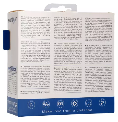 Funkferngesteuertes Vibrationsei Splash 8 x 3.4 cm Blau – 10/10