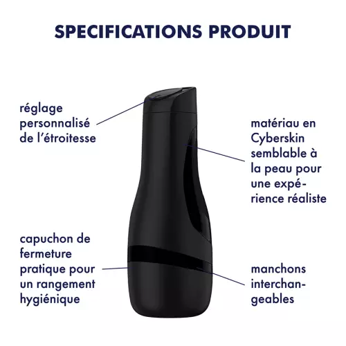 Masturbator Satisfyer Men Classic Schwarz – 3/8