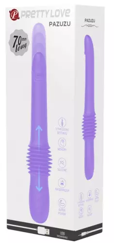 Dildo mit Stoßfunktion Pazuzu 15 x 3,5 cm Violett – 2/9