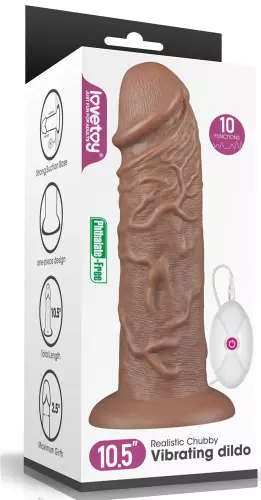 Vibrating Chubby Dildo 23 x 6.5 cm Brown – 2/18
