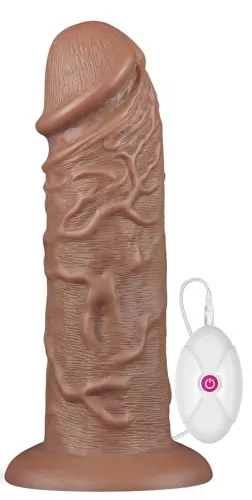 Vibrating Chubby Dildo 23 x 6.5 cm Brown – 17/18