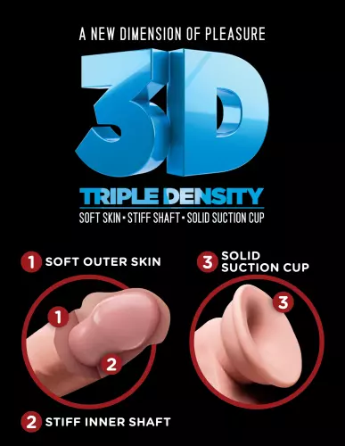 King Cock with Balls Triple Density Dildo 6.5 - 14 x 4 cm – 5/8