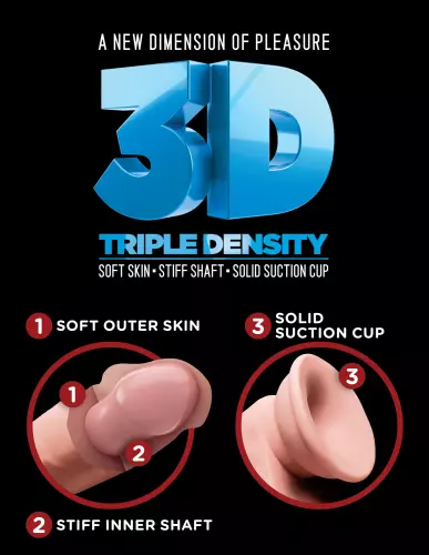 King Cock Triple Density 6 Dildo 16 x 4.3 cm – 5/8