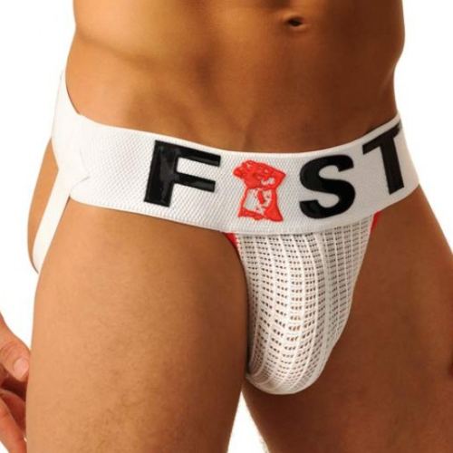 Jockstrap Fist Logo Weiß