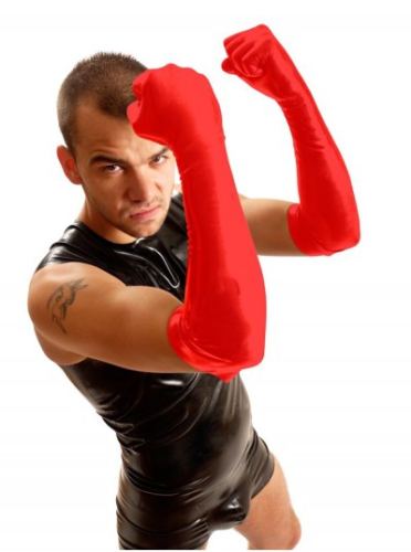 Handschuhe Fist Elbow Rot