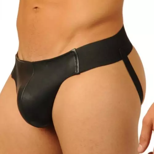 Jockstrap Fist Leather Zwart – 1/5