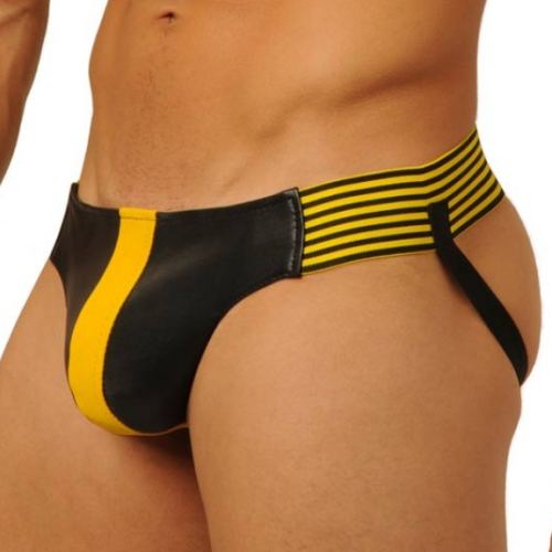 Jockstrap Fist Leather Gelb