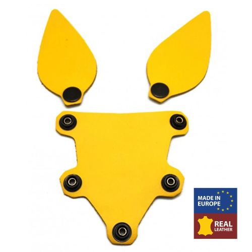 PUPPY SET OHREN UND ZUNGE AUS LEDER GELB