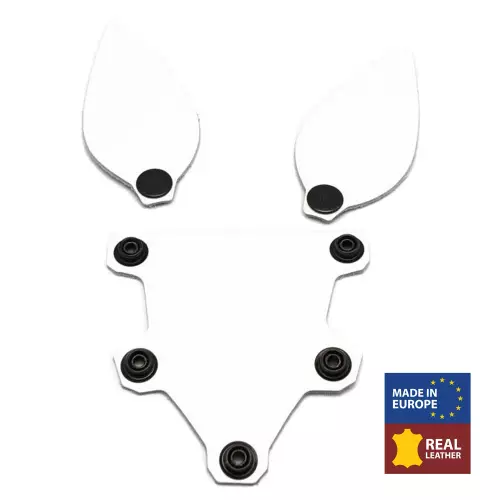 PUPPY SET OHREN UND ZUNGE AUS LEDER WEIS – 1/4