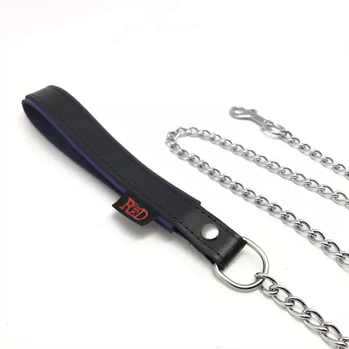 Leine mit Griff Leder 1m Schwarz – 4/4