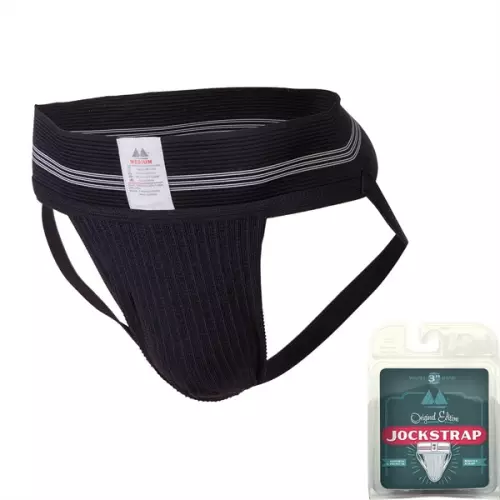 Jockstrap Original Waist 3 Band Schwarz – 1/3