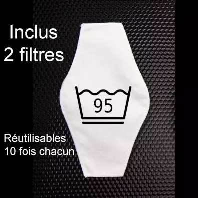 Filtrierende Maske C95 MAJOR GENERAL MICHELINHO Schwarz und Rot – 2/7