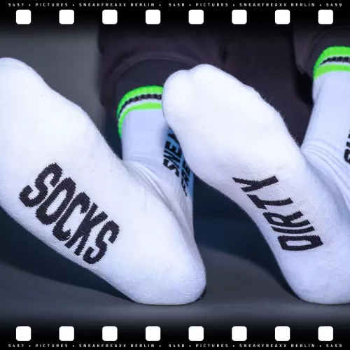 Socken Dirty Weiß-Grün – 3/11