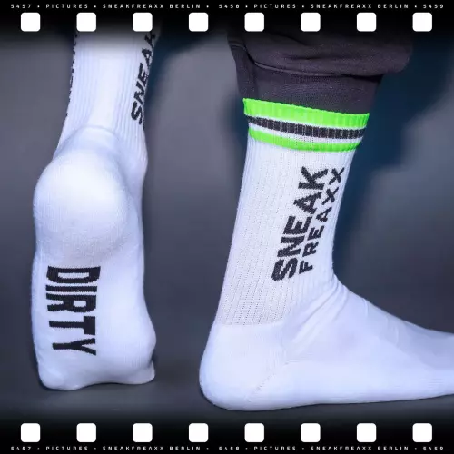 Socken Dirty Weiß-Grün – 4/11