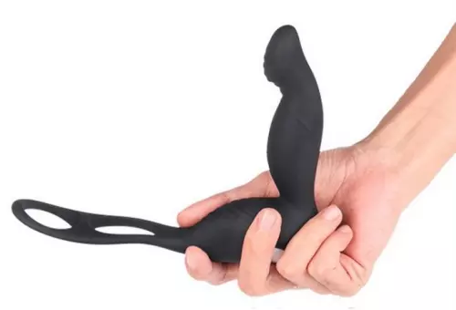 Plug mit Cockring Langer P-Spot 10 x 3 cm – 3/3