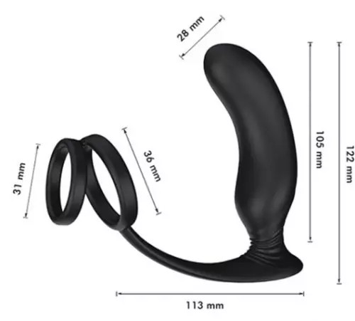 Vibrator-Plug und Cockring Lanco 11 x 3.2 cm – 4/4