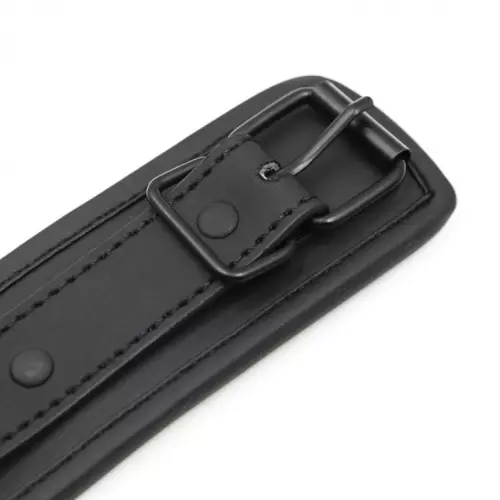 Unterwerfungs-Halsband mit Leine Schwarz – 4/7