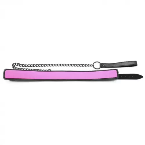 Halsband Leine Schwarz - Rosa – 4/4