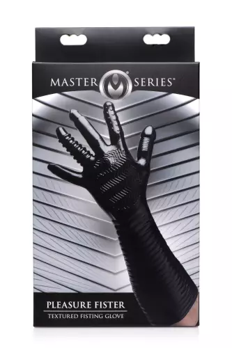 Langer strukturierter Handschuh Pleasure Fister Schwarz – 19/19