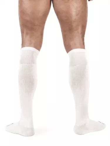 Oberschenkelhohe Socken Foot Socks Weiß – 3/4
