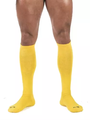 Oberschenkelhohe Socken Foot Socks Gelb – 2/4