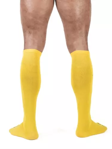 Oberschenkelhohe Socken Foot Socks Gelb – 3/4