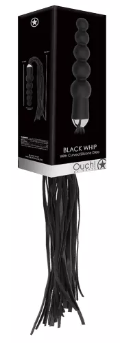 Peitsche-Dildo Schwarz Whip Beads 15 x 4 cm – 2/3