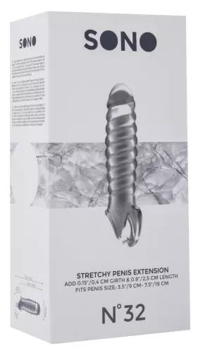Penismanschette Ribby Penis Sono N32 - 11 x 3 cm Transparent – 2/3