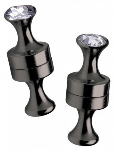 Brustwarzen-Klammern Magnet Pins Schwarz x2