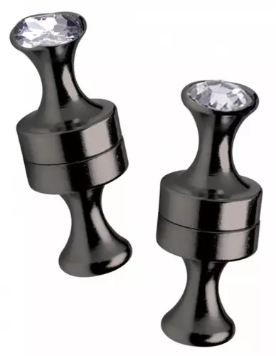 Nippelklemmen Magnet Pins Schwarz x2 – 1/2
