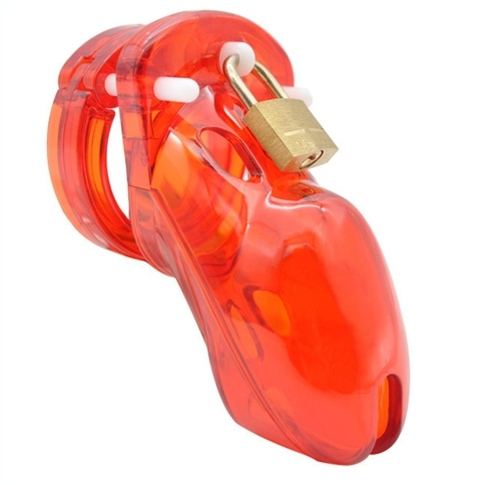 Keuschheitskäfig locky 8 x 3.3 cm Rot