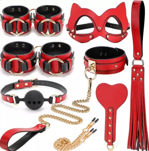 Koffer BDSM Luxury Schwarz-Rot 8 Teile – 3/9