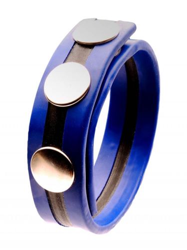 Cockring Rubber 3 Snaps Blauw