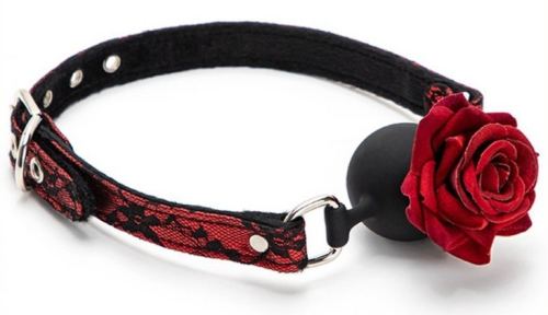 Knebel mit Kugel Rose Bud Gag Rot
