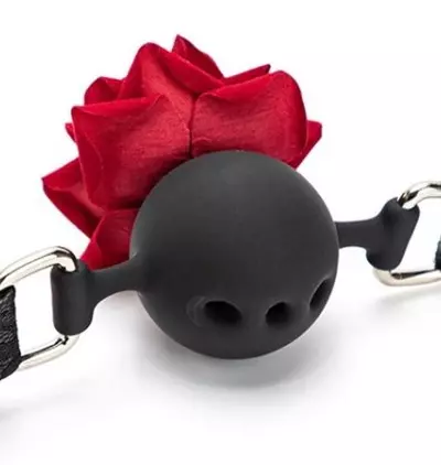 Knebel mit Kugel Rose Bud Gag Rot – 2/2