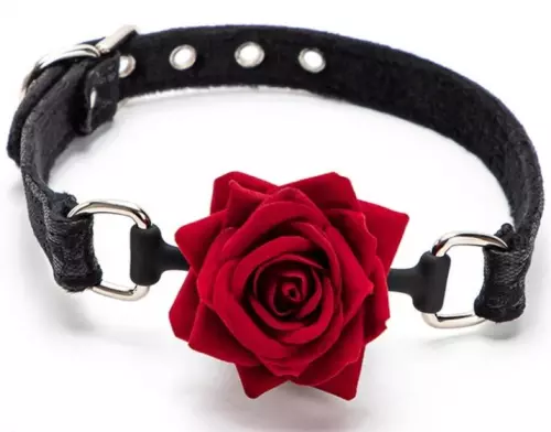 Knebel mit Kugel Rose Bud Gag Schwarz – 1/3